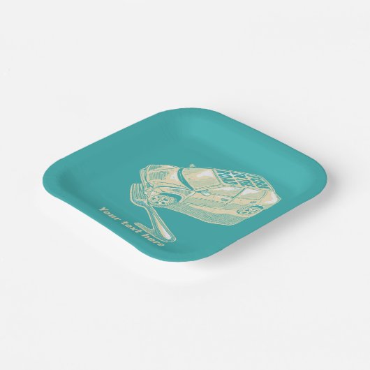 Fork in het verkeersongeval papieren bordje (Gebogen)