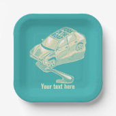 Fork in het verkeersongeval papieren bordje (Voorkant)