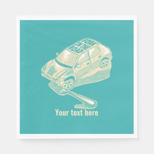 Fork in het verkeersongeval servet (Voorkant)