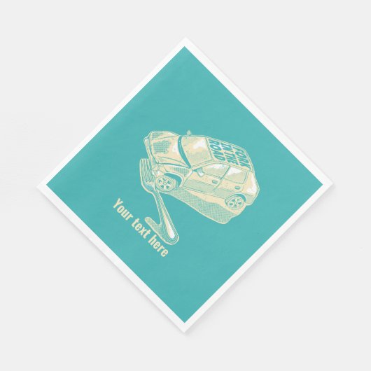 Fork in het verkeersongeval servet (Hoek)