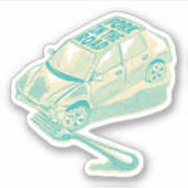 Fork in het verkeersongeval sticker (Voorkant)