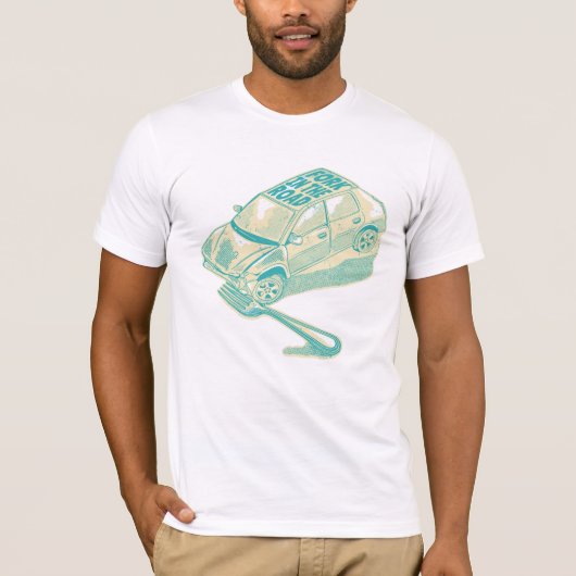 Fork in het verkeersongeval t-shirt (Voorkant)