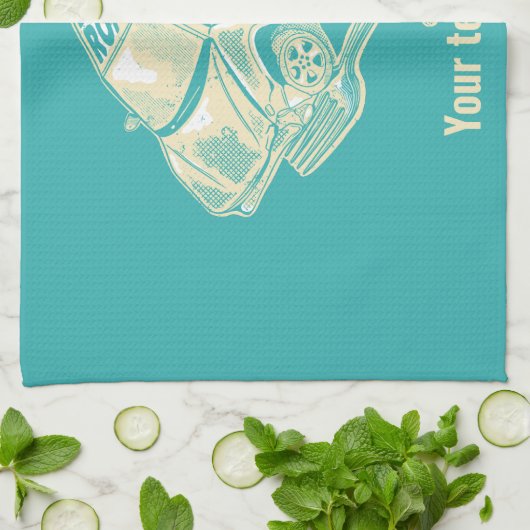 Fork in het verkeersongeval theedoek (Gevouwen)