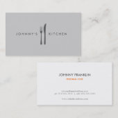 Fork & Knife Logo Keuken/Restaurant/Café Visitekaartje (Voorkant / Achterkant)