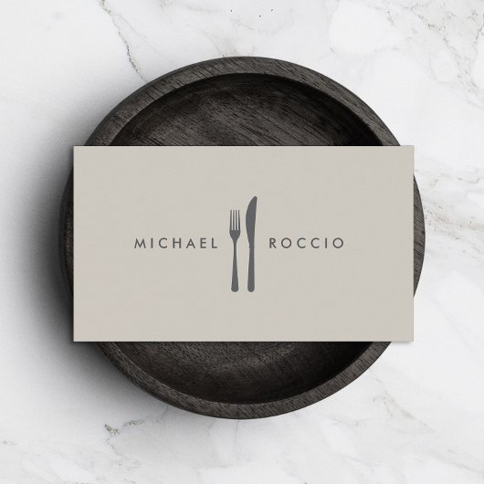 Fork & Knife Logo voor Chef, Foodie, Restaurant Visitekaartje