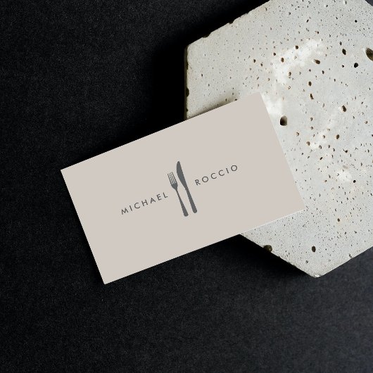 Fork & Knife Logo voor Chef, Foodie, Restaurant Visitekaartje