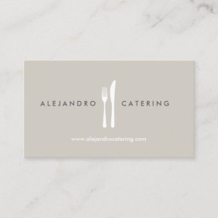 Fork & Knife Logo voor chef-kok, catering, restaur Visitekaartje