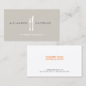 Fork & Knife Logo voor chef-kok, catering, restaur Visitekaartje (Voorkant / Achterkant)