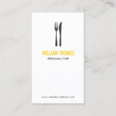 FORK & KNIFE LOGO voor Restaurant, Chef, Catering Visitekaartje (Voorkant)