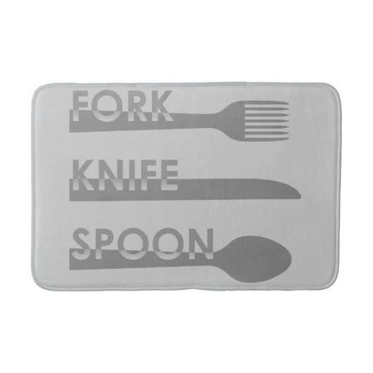 Fork Knife Spoon Badmat (Voorkant)