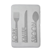 Fork Knife Spoon Badmat (Voorkant Verticaal)