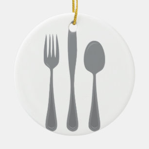 Fork Knife Spoon Keramisch Ornament