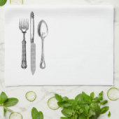 Fork, Knife, Spoon - Keukenhanddoek (Gevouwen)