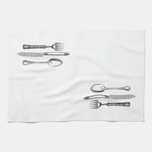 Fork, Knife, Spoon - Keukenhanddoek (Horizontaal)