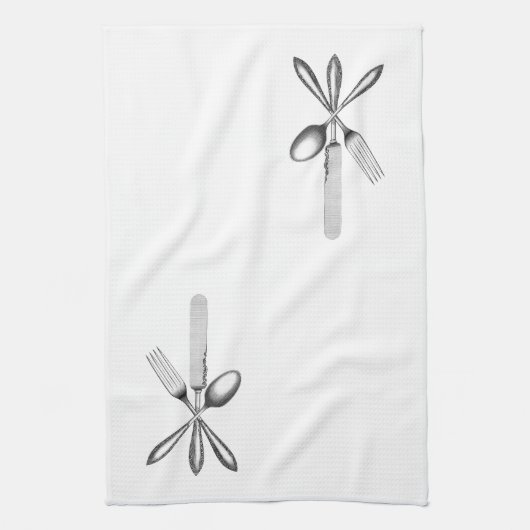 Fork, Knife, Spoon - Keukenhanddoek (Verticaal)
