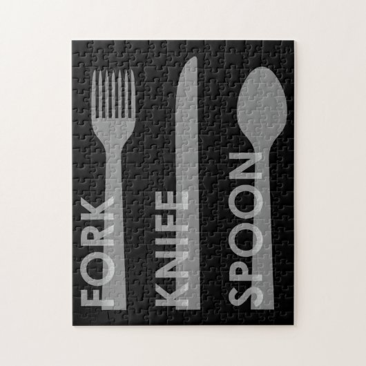 Fork Knife Spoon Legpuzzel (Verticaal)