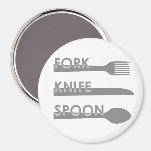 Fork Knife Spoon Magneet (Voorkant / Achterkant)