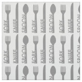 Fork Knife Spoon Stof (Swatch)