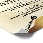  fork lepel faux gouden gebeurtenis cateringmenu poster (Hoek)