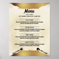 fork lepel faux gouden gebeurtenis cateringmenu