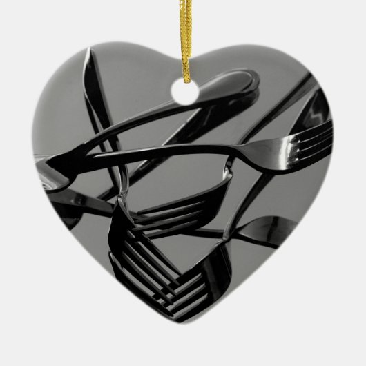 Fork Levitation Keramisch Ornament (Voorkant)