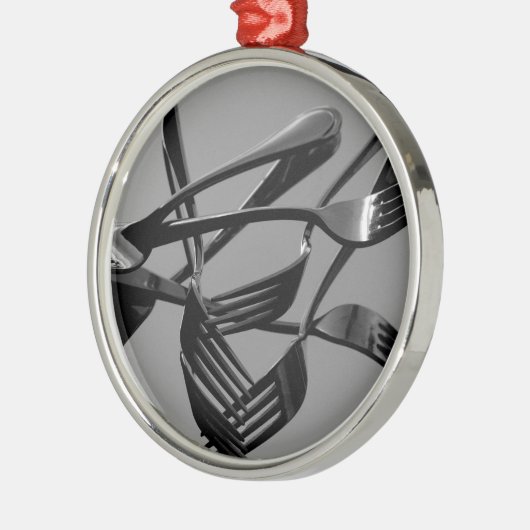 Fork Levitation Metalen Ornament (Links)