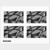 Fork Levitation Rechthoekige Sticker (Vel)