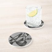 Fork Levitation Zandsteen Onderzetter (Zijkant)