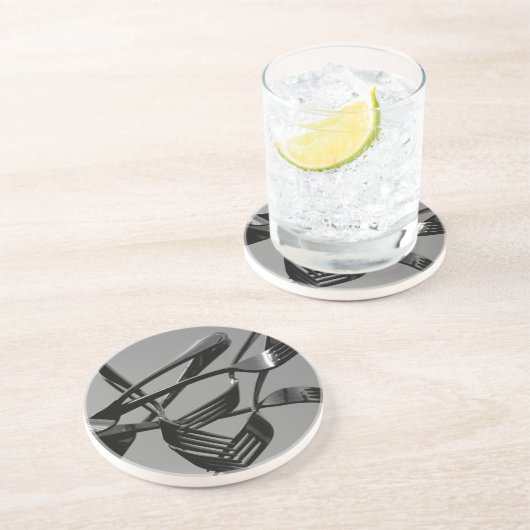 Fork Levitation Zandsteen Onderzetter (Zijkant)