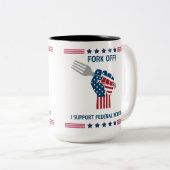 fork off coffee-Mok Tweekleurige Koffiemok (Voorkant rechts)