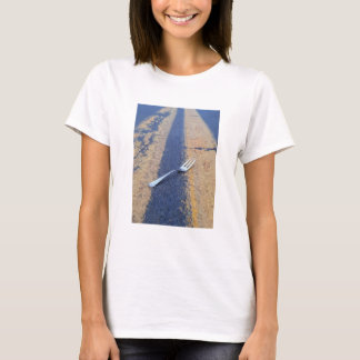 Fork op de weg t-shirt