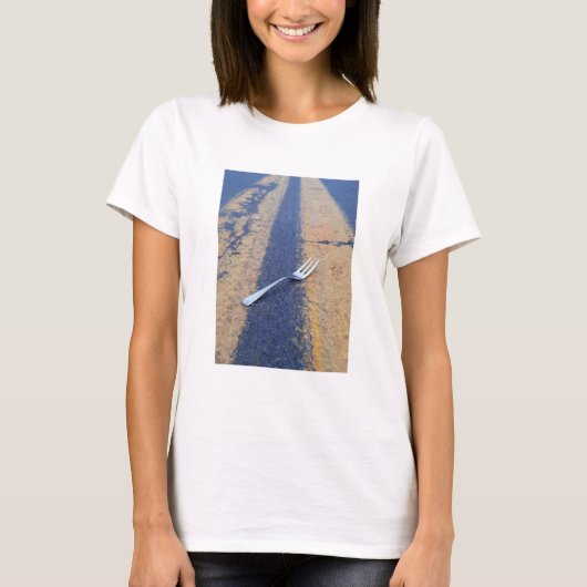 Fork op de weg t-shirt (Voorkant)