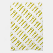 Fork Over Knife Patroon Theedoek (Verticaal)