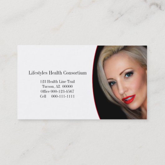 Fork Puzzle-artikelen Aangepaste foto Heath Profes Visitekaartje (Achterkant)