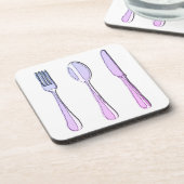 Fork, Spoon en Knife Bier Onderzetter (Linkerzijde)