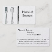 Fork, Spoon en Knife Visitekaartje (Voorkant / Achterkant)