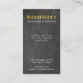 FORK SPOON KNIFE CHALKBOARD LOGO 3 voor Restaurant Visitekaartje (Achterkant)