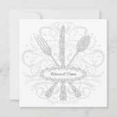 Fork Spoon Knife Rehearsal Diner Uitnodiging (Voorkant)