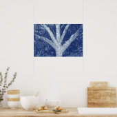 Forked Branches - Cyanotype-effect Poster (Keuken)