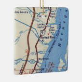 Forked River NJ  Map Keramisch Ornament (Rechts)