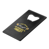 Forklift Cadeft Creditkaart Flessenopener (Voorkant Gekanteld)