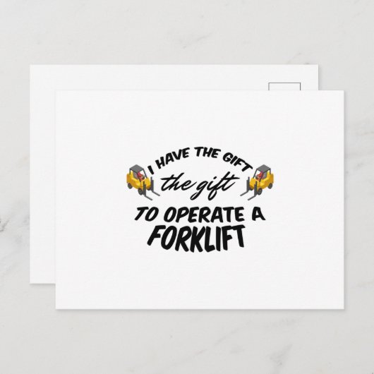 Forklift Cadeft Feestdagenkaart (Voorkant / Achterkant)