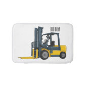 Forklift cartoon illustration badmat (Voorkant)
