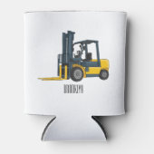 Forklift cartoon illustration blikjeskoeler (Voorkant)