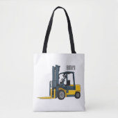 Forklift cartoon illustration tote bag (Voorkant)