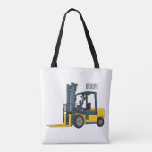 Forklift cartoon illustration tote bag (Achterkant)