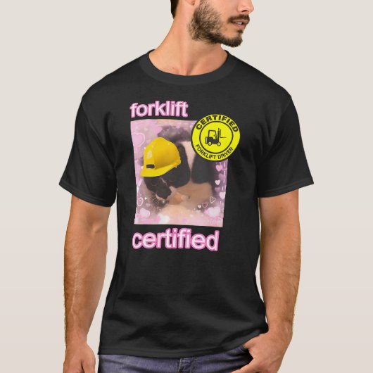 Forklift Certified cat T-shirt (Voorkant)