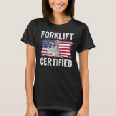Forklift Certified USA Flag  Forklift Operator Men T-shirt (Voorkant)