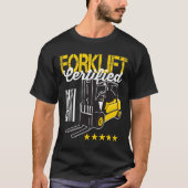 Forklift Certified | vorkhefbedrijf T-shirt (Voorkant)