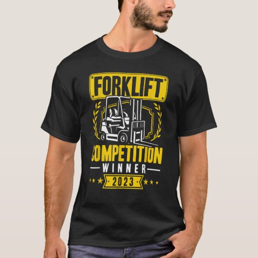 Forklift Competition Winner 2023 Certified Forklif T-shirt (Voorkant)